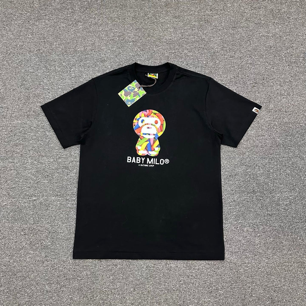 BAPE SS26 Baby Milo Rainbow Logo Fill T-Shirt
