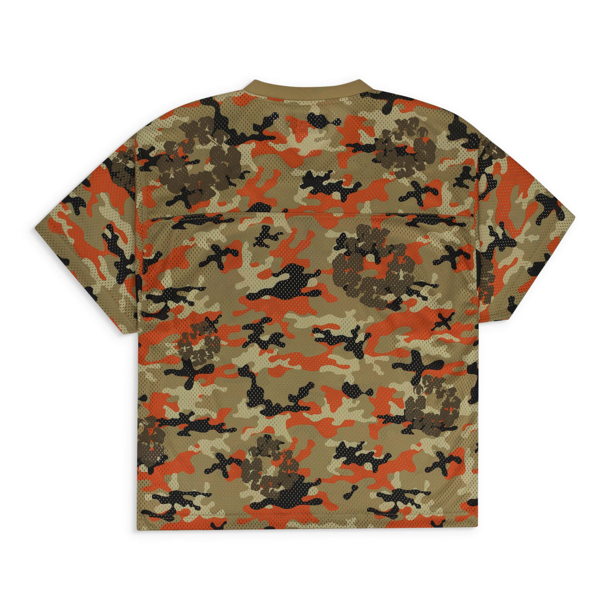 Brown Camo Camo Cotton Wreath Mesh Football Top