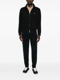 Emporio Armani full-zip sweatshirt in double jersey with micro eagle embroidery