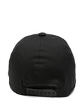 Rick Owens Tower black poplin baseball cap with bead embroidery