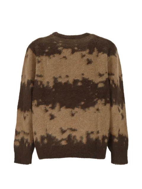 Gramicci splatter-print crew-neck sweater