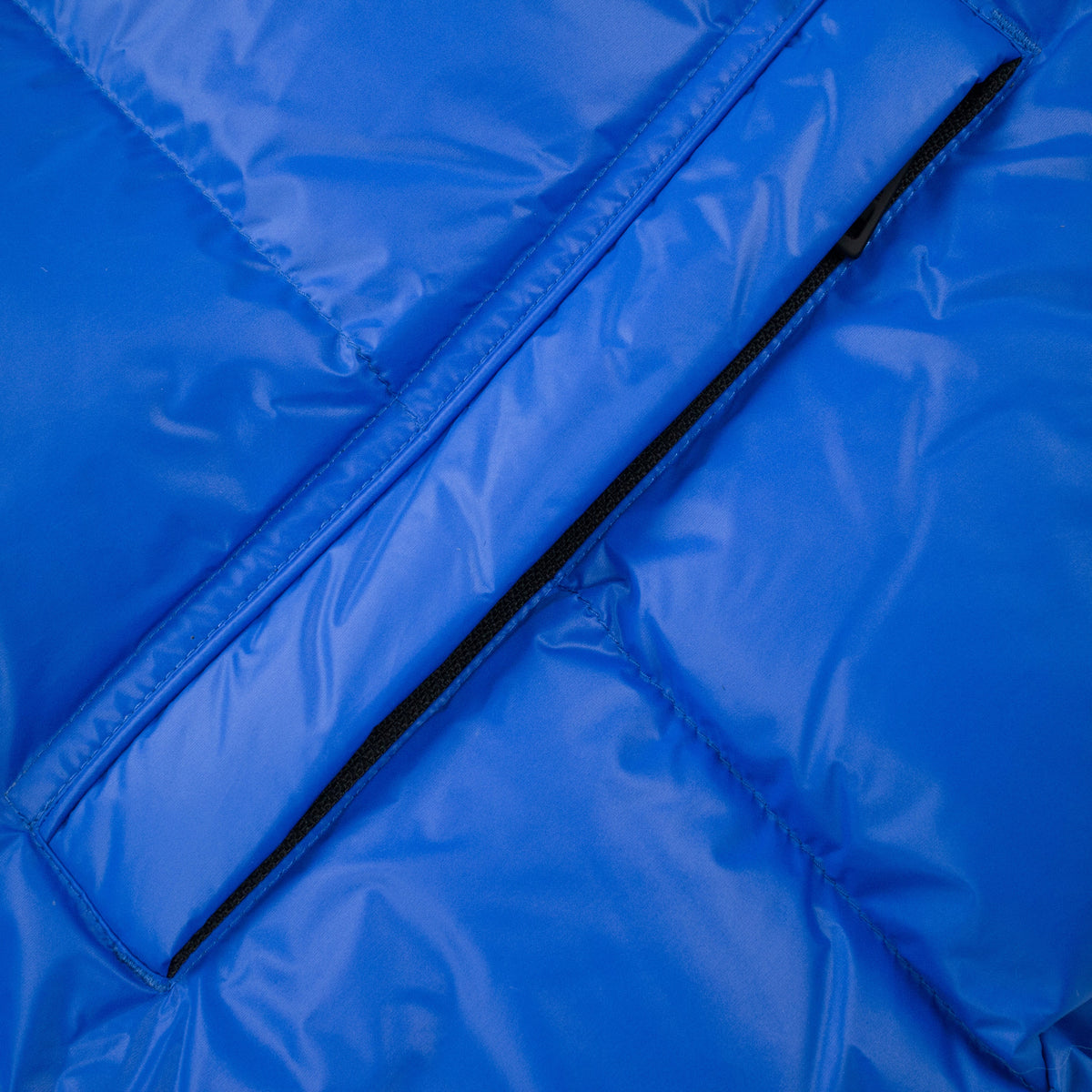 Blue Nylon Puffer Vest