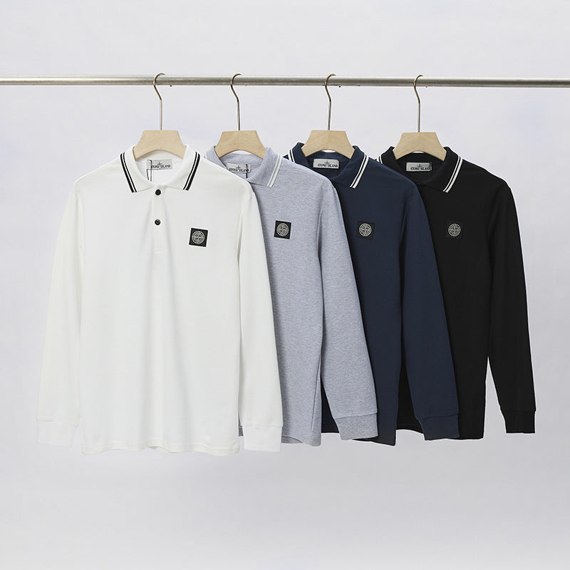 Stone Island Compass Patch Short & Long Sleeve Polo Shirt Streetwear