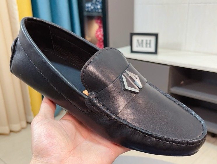 Dior Black Silver-Accent Loafers